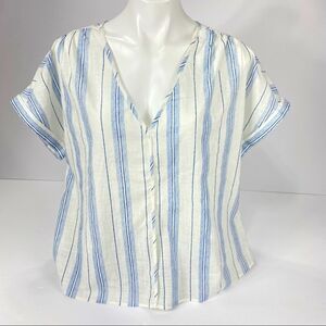 H&M Logg Lagenlook Pullover Striped Blouse